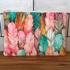 Coloured Feathers Clutch