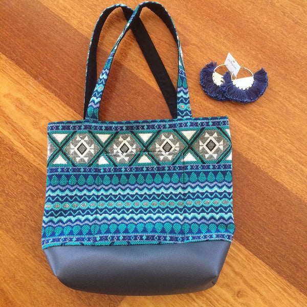 Seagrass Blue Tote - Japri
