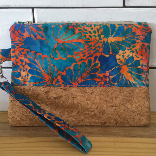 Blue Batik Clutch - Japri