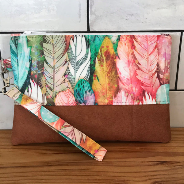 Coloured Feathers Clutch #1