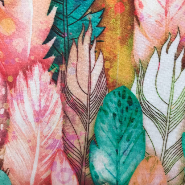Coloured Feathers Clutch