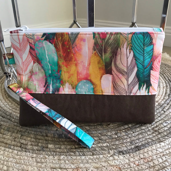 Coloured Feathers Clutch #1