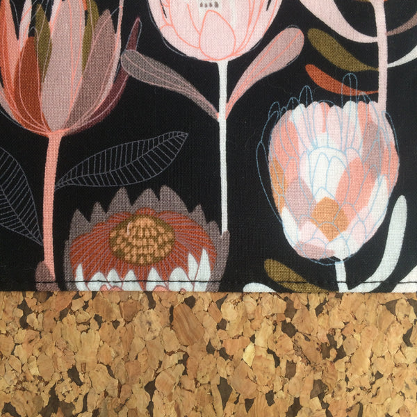 Black Protea Cork Clutch - Japri