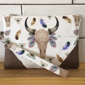 Feather & Skull Clutch
