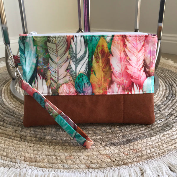 Coloured Feathers Clutch #1