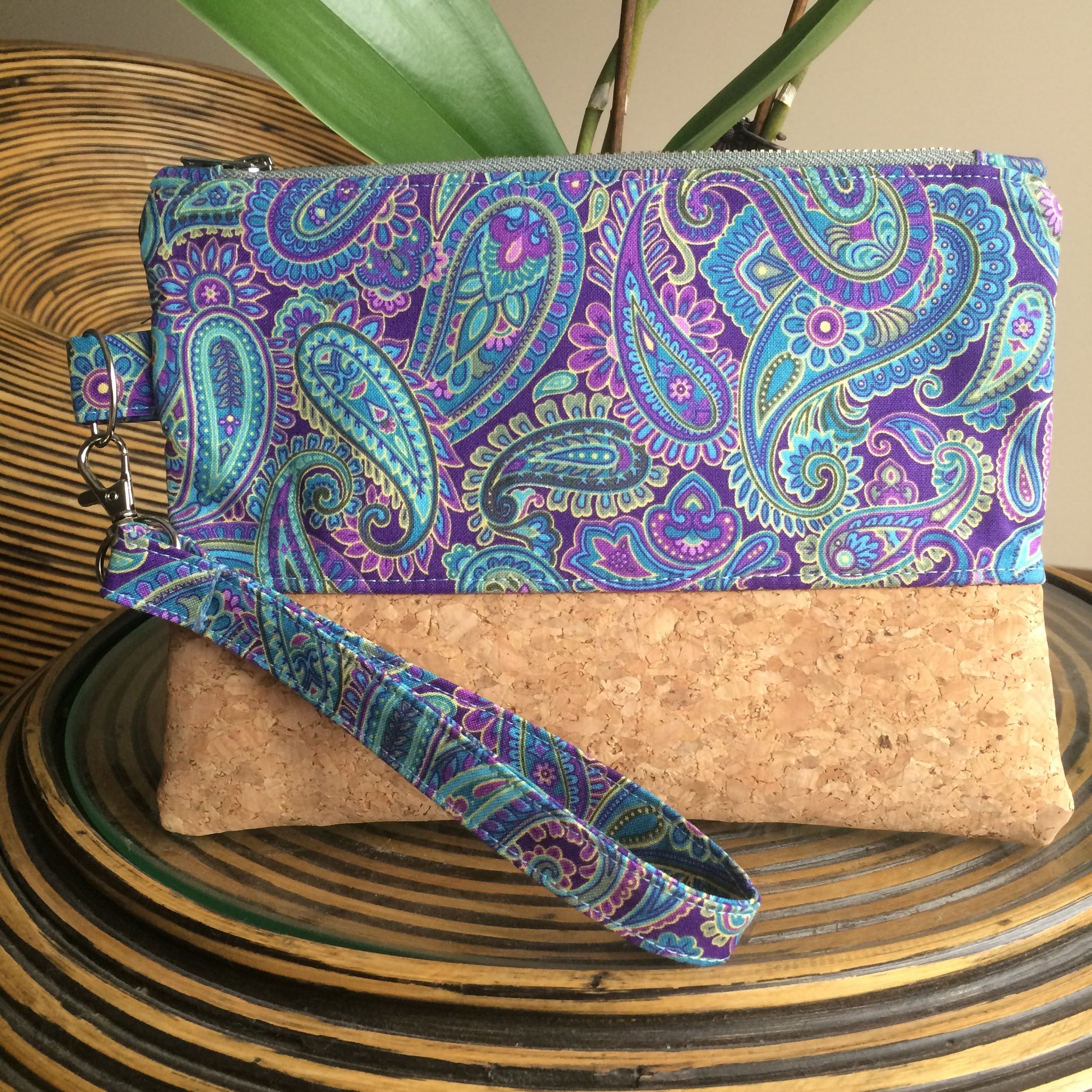 Paisley Cork Clutch - Japri